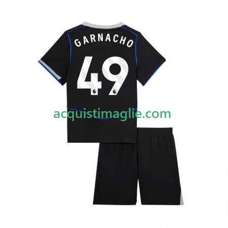Divisa di Calcio Chelsea Alejandro Garnacho 49 Bambino Terza 2025/2026